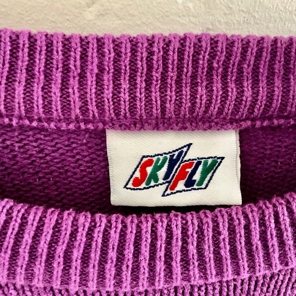 Vintage 3D Knit Sweater Pink Dainty Floral Embroidery Cotton/angora/wool L - Picture 7 of 10